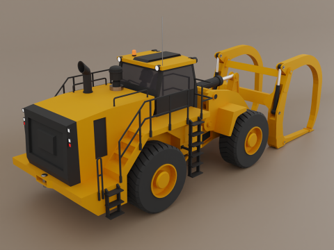 Millyard Arrangement Wheel Loader - Heavy Vehicle Model 3D