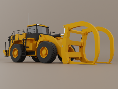 Millyard Arrangement Wheel Loader - Heavy Vehicle Model 3D