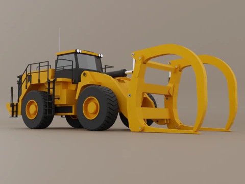 Pala gommata Millyard Arrangement - Veicolo pesante Modello 3D