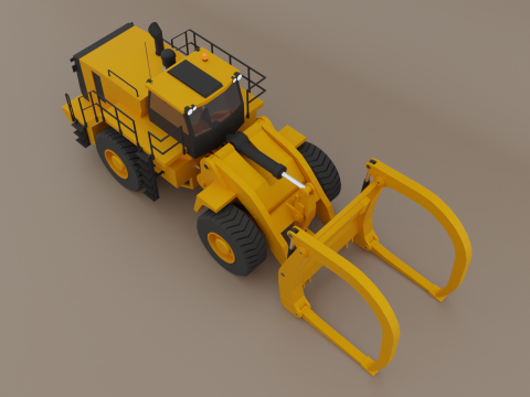 Millyard Arrangement Wheel Loader - Heavy Vehicle Model 3D