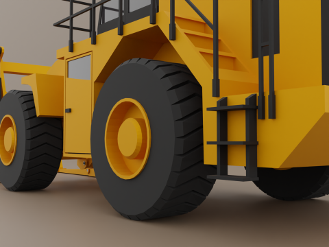 Millyard Arrangement Wheel Loader - Heavy Vehicle Model 3D