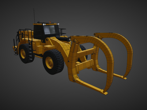 Millyard Arrangement Wheel Loader - Heavy Vehicle Model 3D