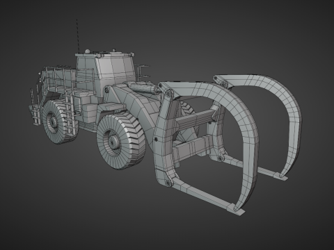 Millyard Arrangement Wheel Loader - Heavy Vehicle Model 3D