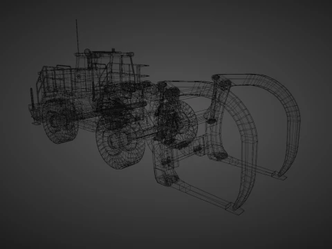 Pala gommata Millyard Arrangement - Veicolo pesante Modello 3D