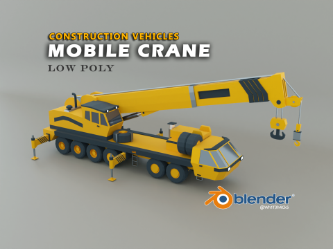 Mobile Crane - Heavy Vehicle Modelo 3D