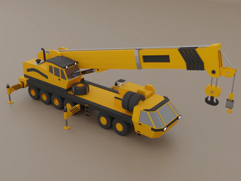 Mobile Crane - Heavy Vehicle 3D Model