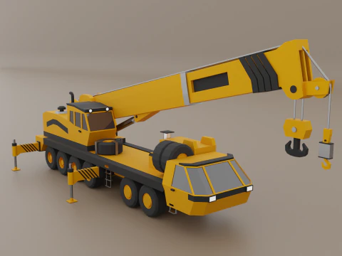 Mobile Crane - Heavy Vehicle 3D Model