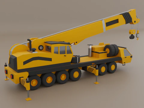 Mobile Crane - Heavy Vehicle 3D Model