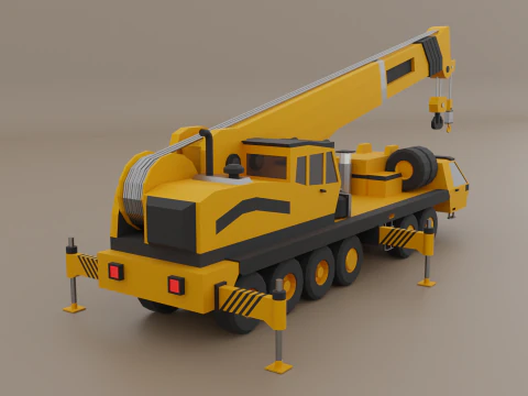 Mobile Crane - Heavy Vehicle 3D Model