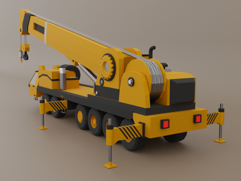 Mobile Crane - Heavy Vehicle Modello 3D