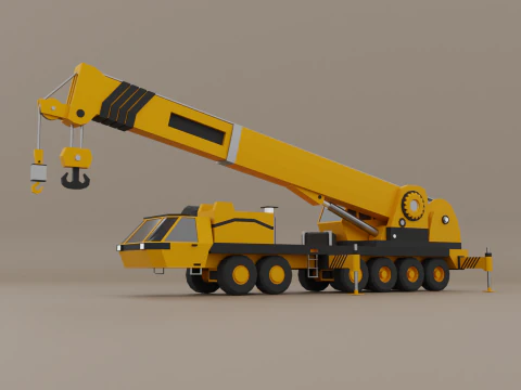 Mobile Crane - Heavy Vehicle 3D Model
