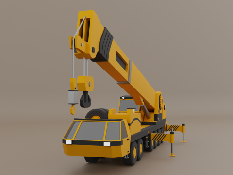 Mobile Crane - Heavy Vehicle Modello 3D