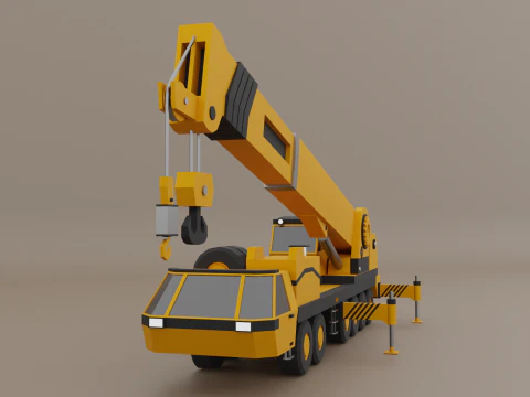 Mobile Crane - Heavy Vehicle 3D Model