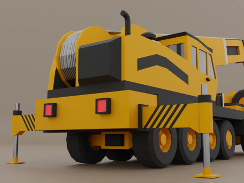 Mobile Crane - Heavy Vehicle 3D Model