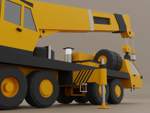 Mobile Crane - Heavy Vehicle 3D Model