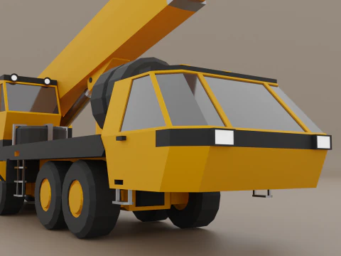 Mobile Crane - Heavy Vehicle 3D Model