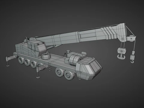 Mobile Crane - Heavy Vehicle 3D Model