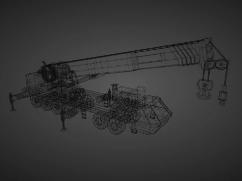 Mobile Crane - Heavy Vehicle 3D Model