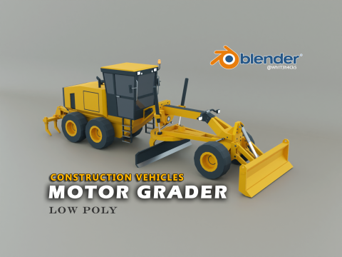 Motor Grader - Heavy Vehicle 3D Model