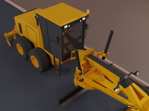 Motor Grader - Heavy Vehicle 3D Model