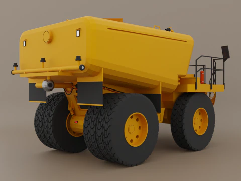 Off-Highway Water Truck - Heavy Vehicle 3D Model