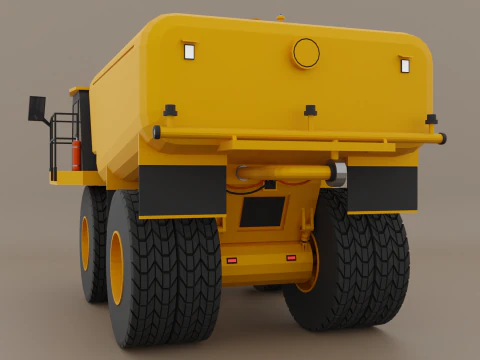 Off-Highway Water Truck - Heavy Vehicle 3D Model
