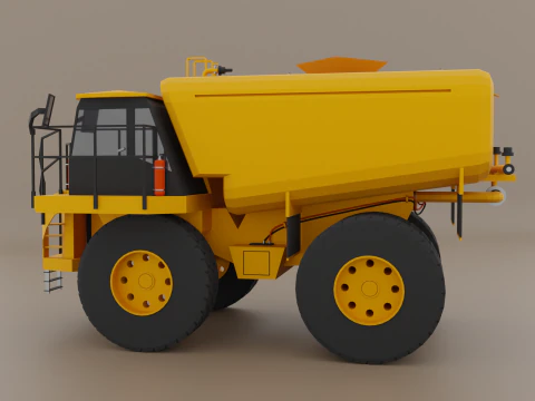 Off-Highway Water Truck - Heavy Vehicle 3D Model