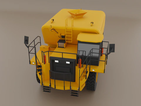 Off-Highway Water Truck - Heavy Vehicle 3D Model