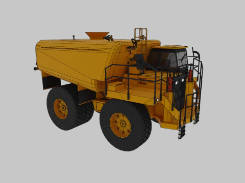 Off-Highway Water Truck - Heavy Vehicle 3D Model