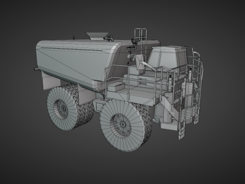 Off-Highway Water Truck - Heavy Vehicle 3D 模型