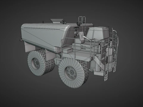 Off-Highway Water Truck - Heavy Vehicle 3D Model
