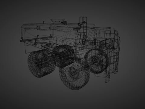 Off-Highway Water Truck - Heavy Vehicle 3D 模型