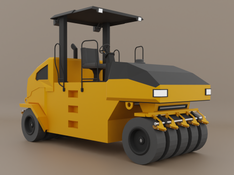 Pneumatic Roller - Heavy Vehicle Modelo 3D
