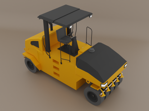 Pneumatic Roller - Heavy Vehicle Modelo 3D
