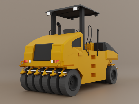 Pneumatic Roller - Heavy Vehicle Modelo 3D
