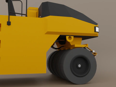 Pneumatic Roller - Heavy Vehicle 3D Model