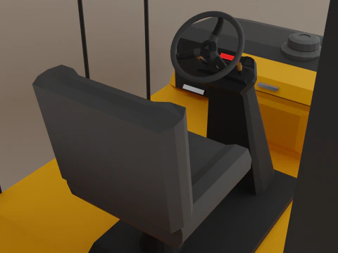Pneumatic Roller - Heavy Vehicle 3D Model