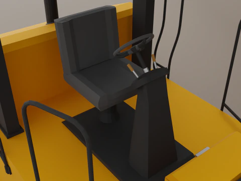 Pneumatic Roller - Heavy Vehicle 3D Model
