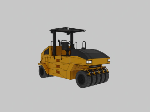 Pneumatic Roller - Heavy Vehicle 3D Model