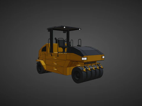 Pneumatic Roller - Heavy Vehicle 3D Model