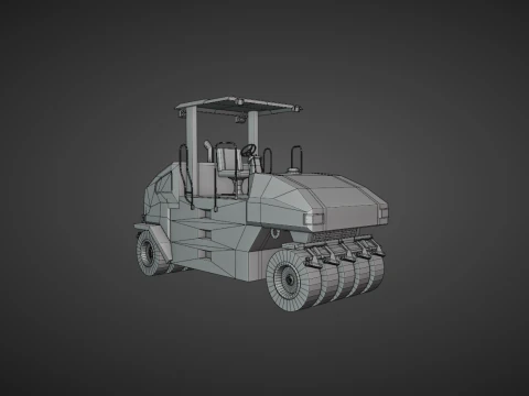 Pneumatic Roller - Heavy Vehicle 3D Model