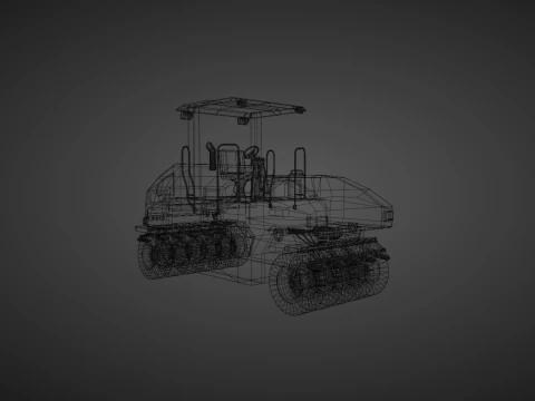 Pneumatic Roller - Heavy Vehicle 3D Model