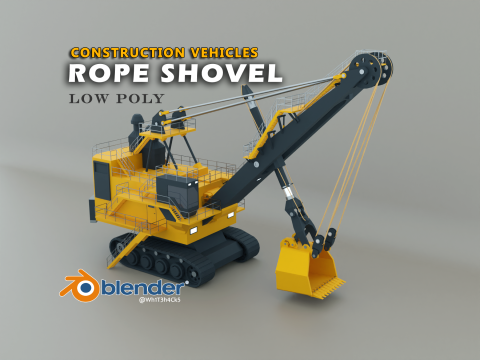Rope Shovel - Heavy Vehicle 3D Model
