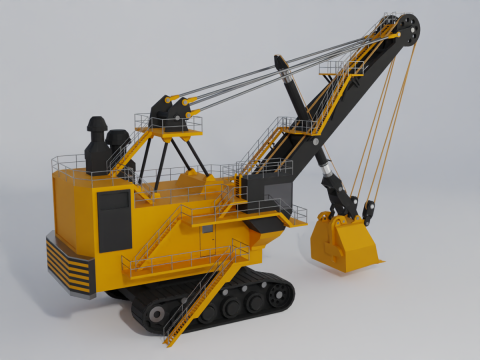 Rope Shovel - Heavy Vehicle 3D Model