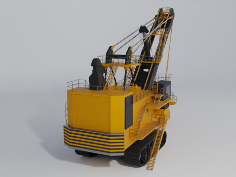 Rope Shovel - Heavy Vehicle 3D Model