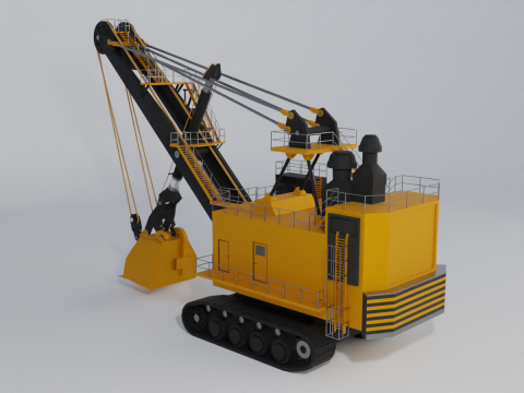 Rope Shovel - Heavy Vehicle 3D Model