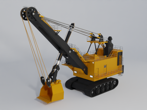 Rope Shovel - Heavy Vehicle 3D Model