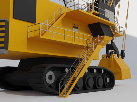 Rope Shovel - Heavy Vehicle 3D Model
