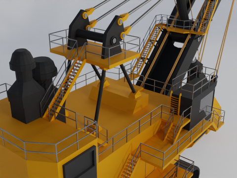Rope Shovel - Heavy Vehicle 3D Model