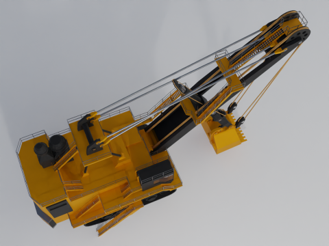 Rope Shovel - Heavy Vehicle 3D Model